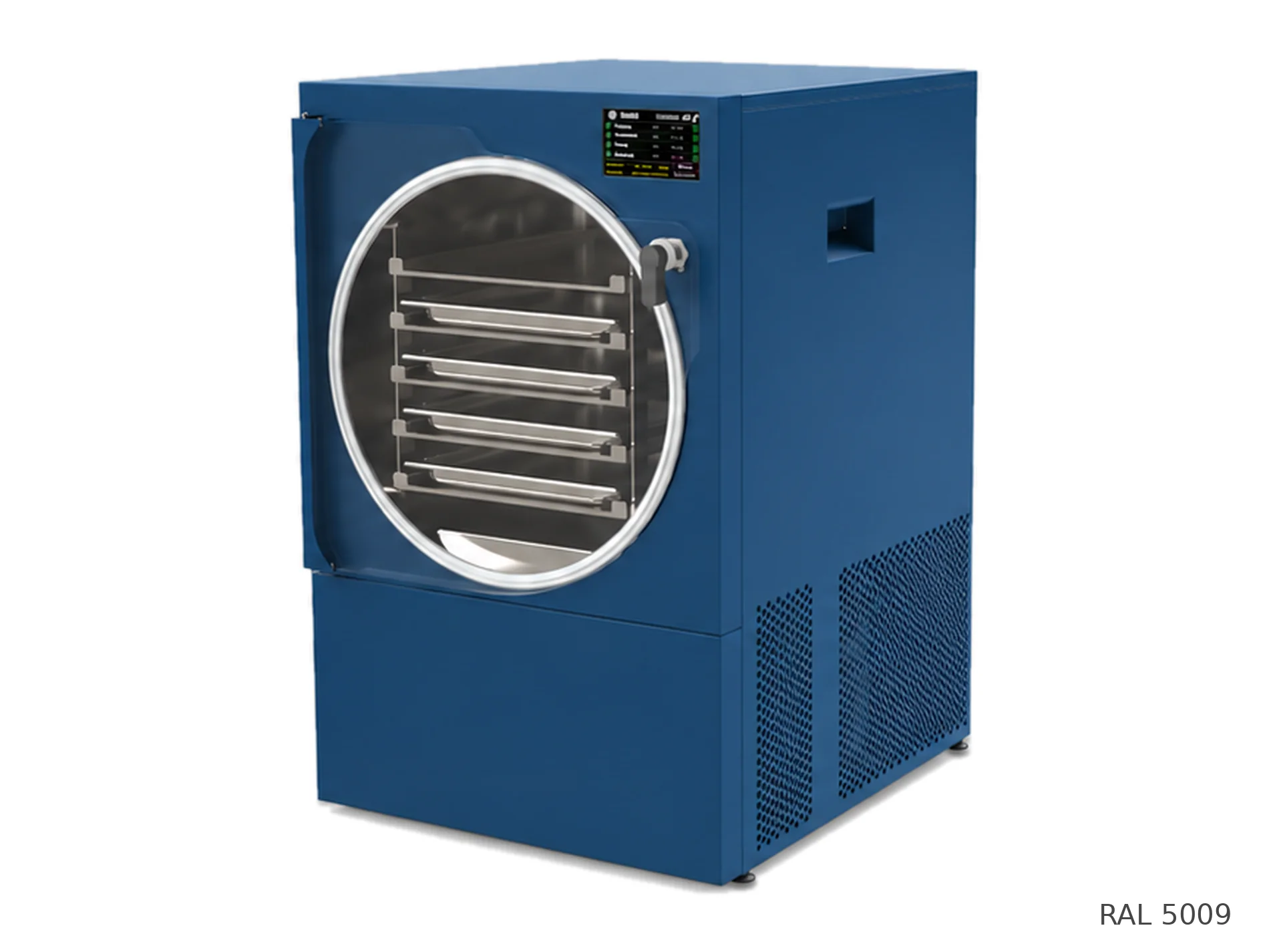 LEO-004 freeze dryer — RAL 5009 finish