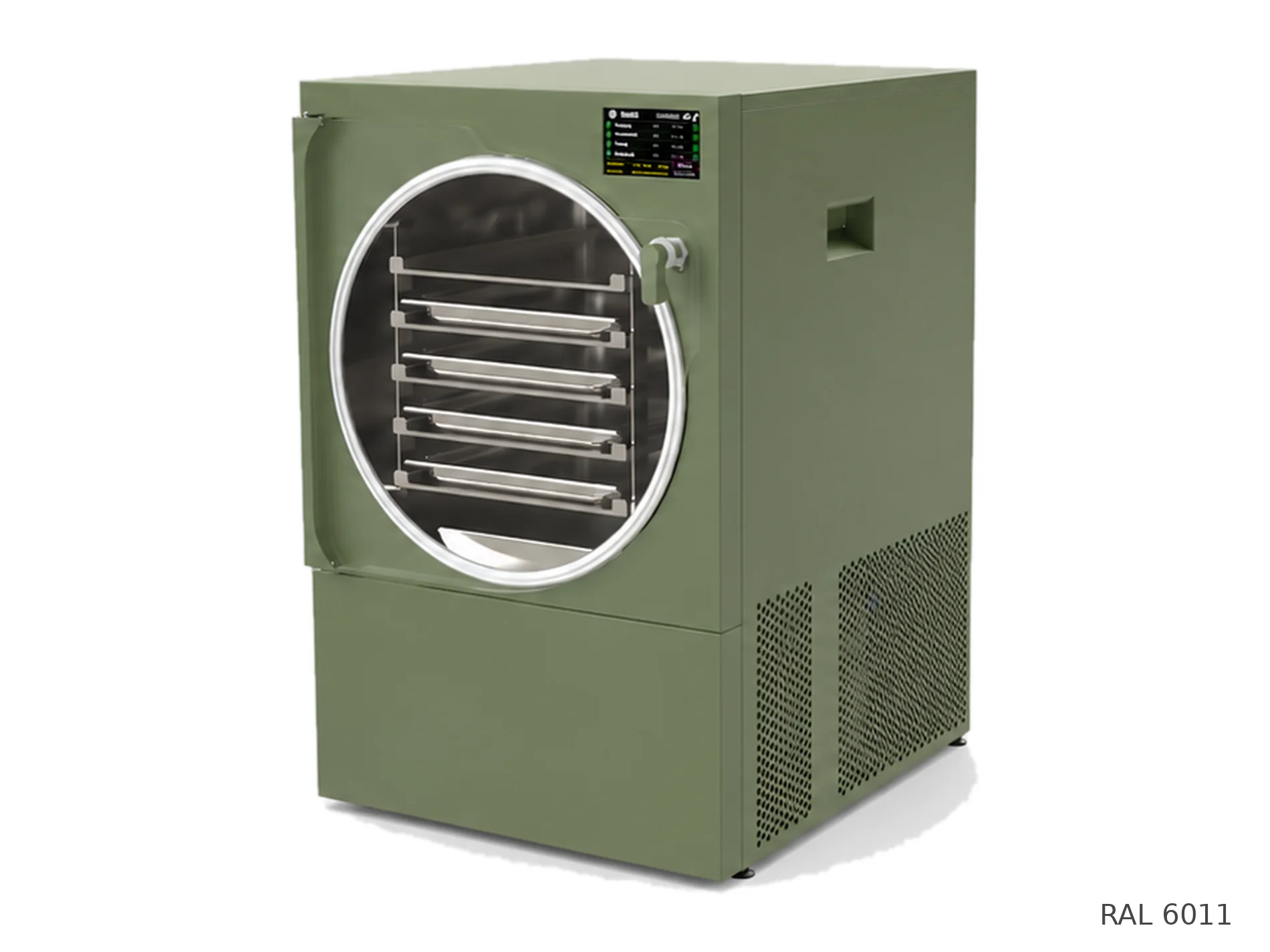 LEO-004 freeze dryer — RAL 6011 finish