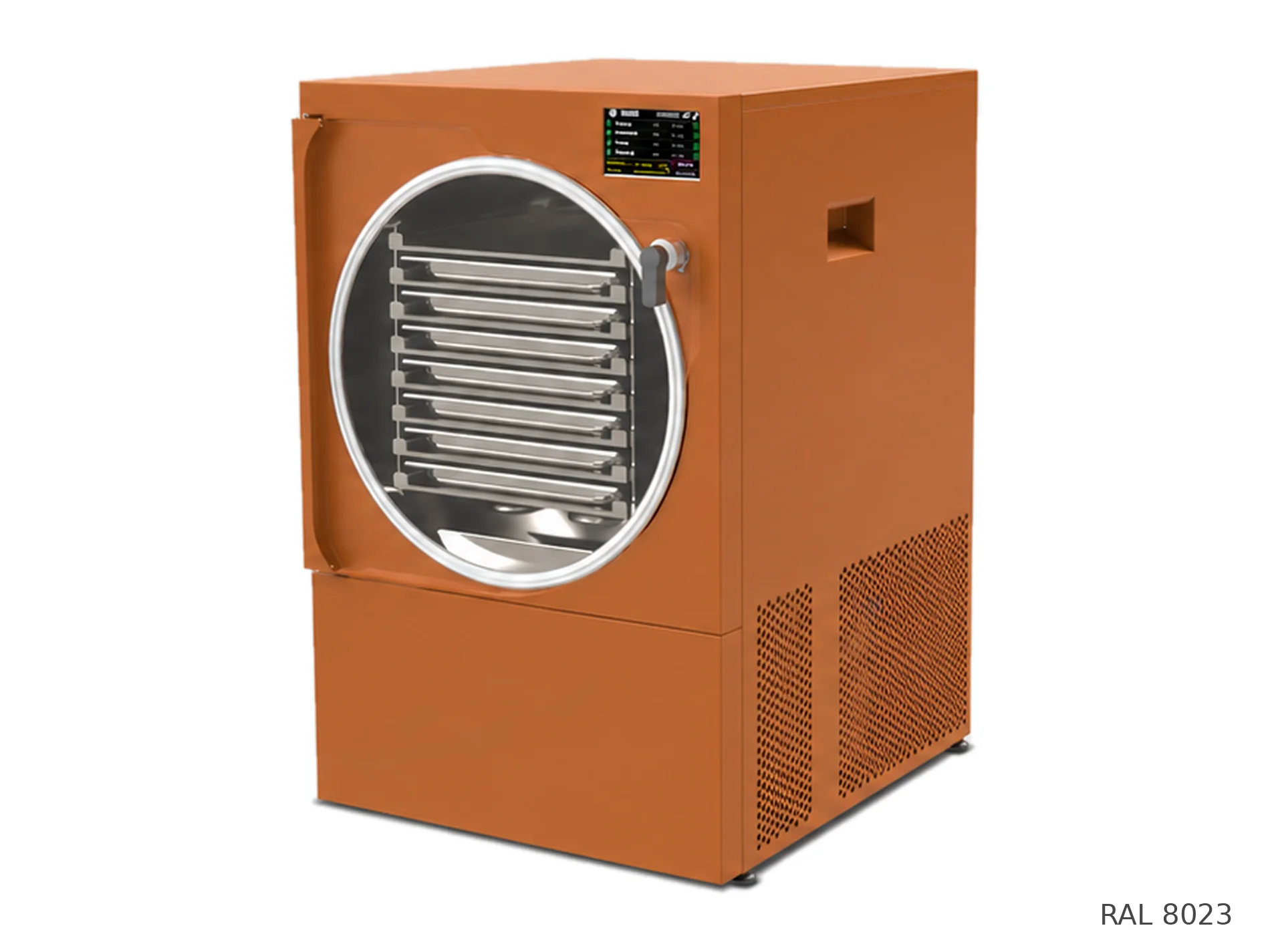LEO-004L freeze dryer — RAL 8023 finish