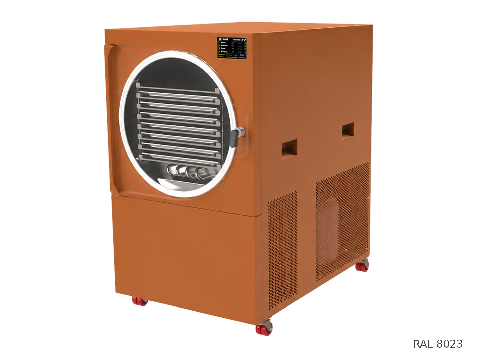 LEO-010L freeze dryer — RAL 8023 finish